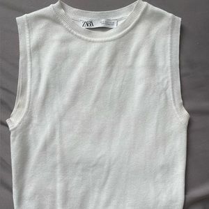 Zara white muscle tank